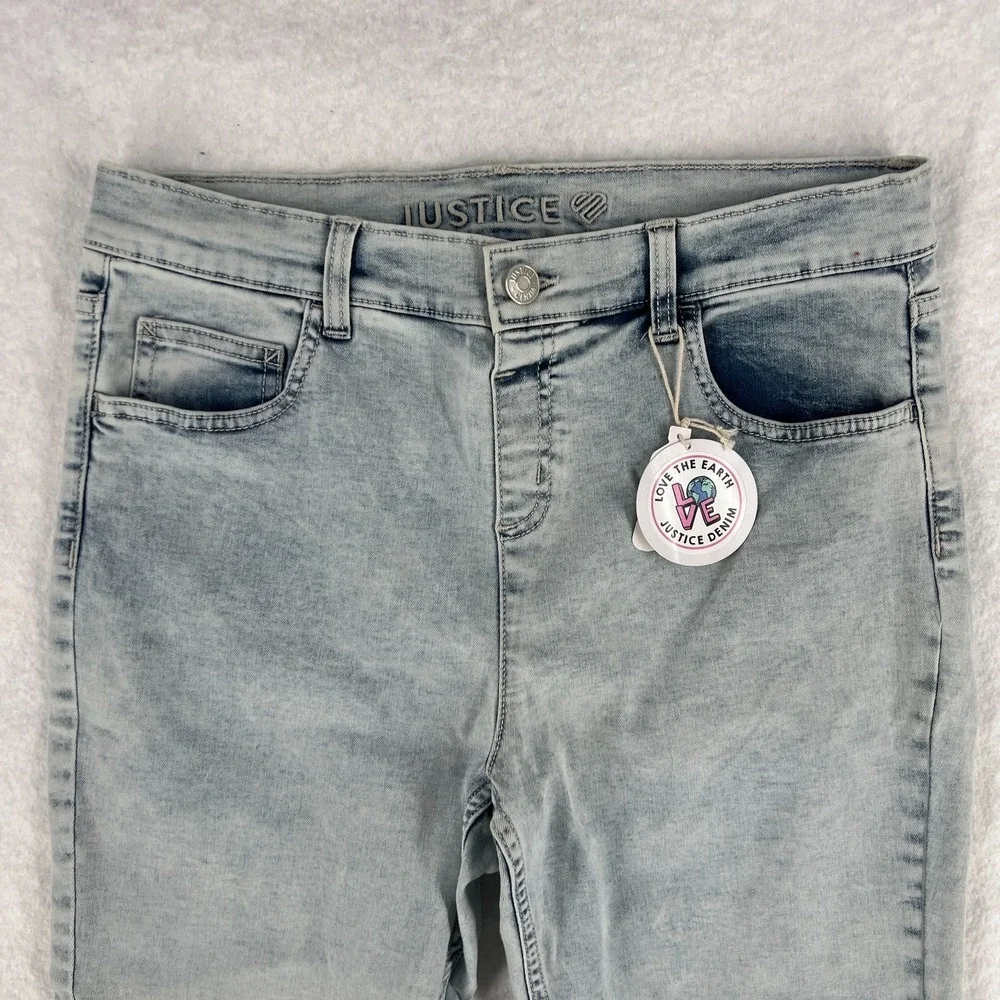Justice Jegging Skinny Jeans Girls 18 Plus Blue Light Wash Denim‎ Cotton Stretch